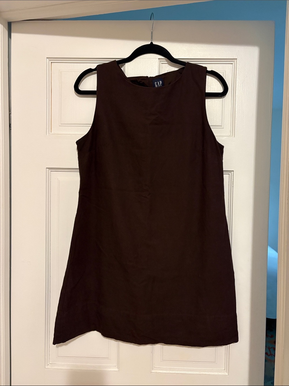 GAP Women’s Dark Brown Sleeveless Linen Dress